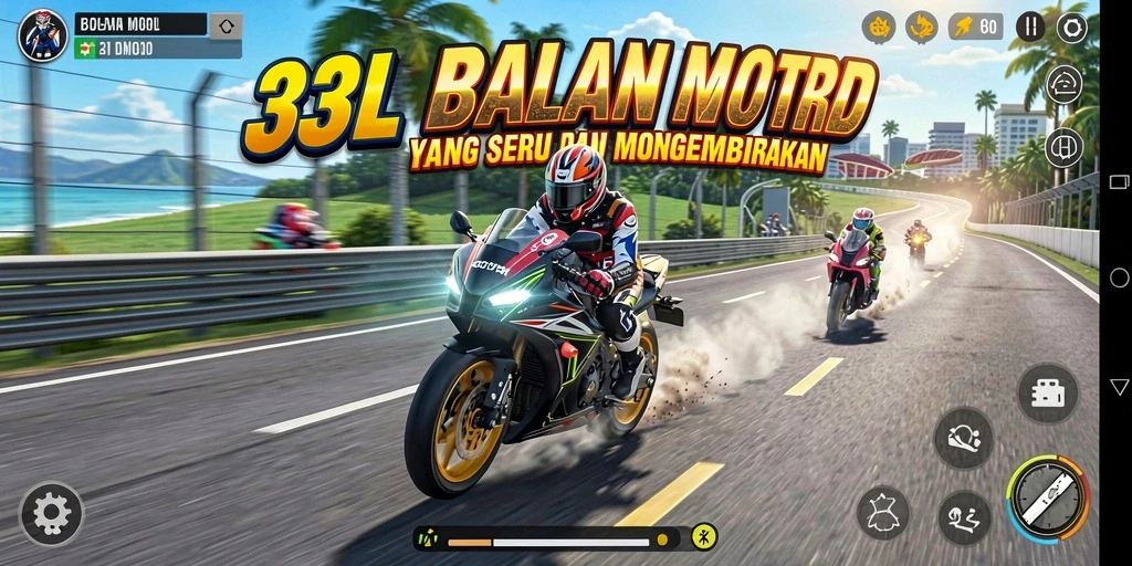 Gameplay seru balapan motor di 33L.