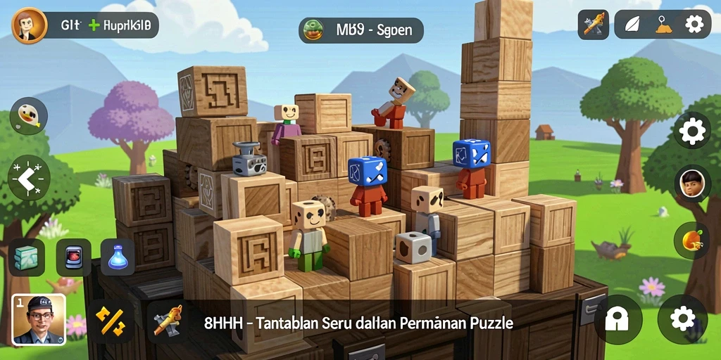 Screenshot utama 8HHH menampilkan gameplay yang mendebarkan dan menantang.