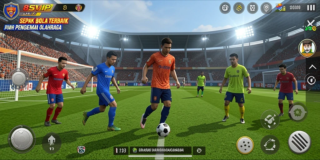 Tampilan menarik dari gameplay sepak bola di 8SVIP.