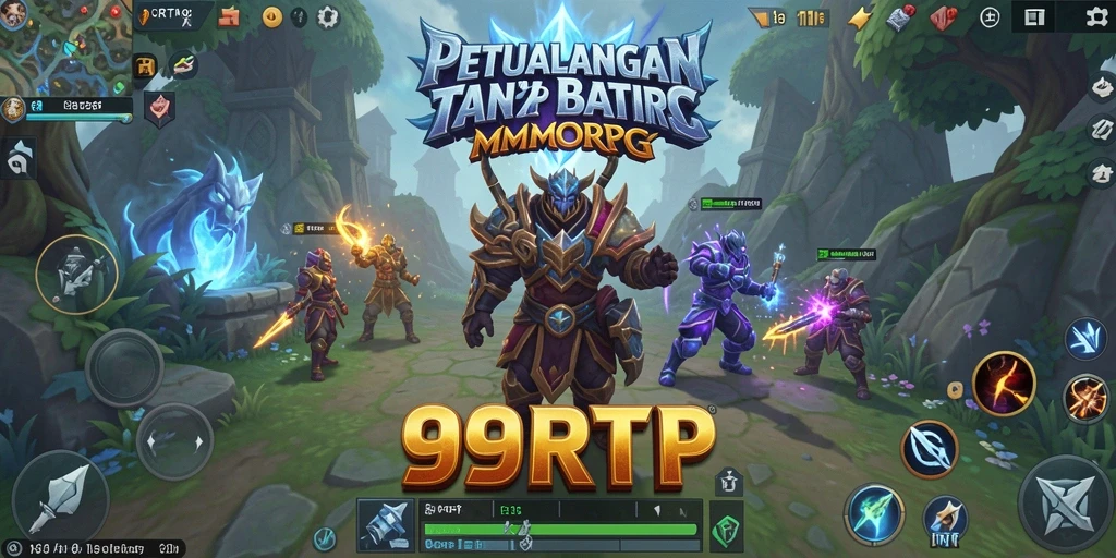 Tampilan gameplay menarik dari 99RTP yang menunjukkan aksi MMORPG.