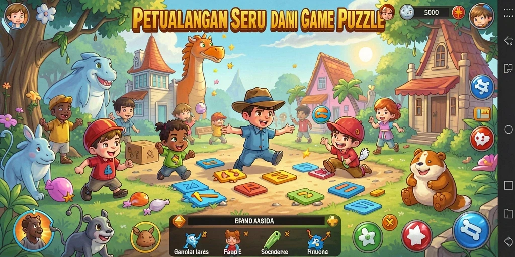 Screenshot gameplay API5000 menampilkan teka-teki yang penuh warna dan menantang.