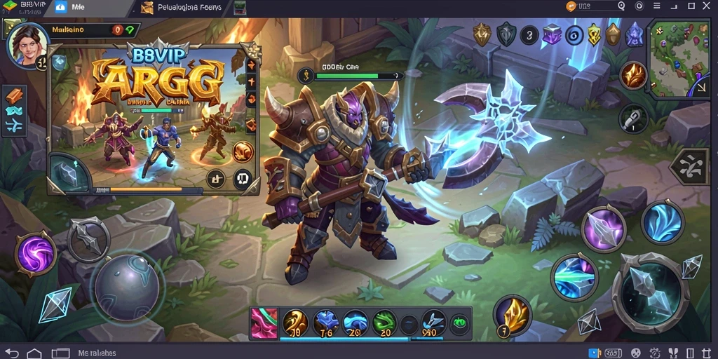 Tampilan gameplay epik dalam dunia B8VIP yang luas.