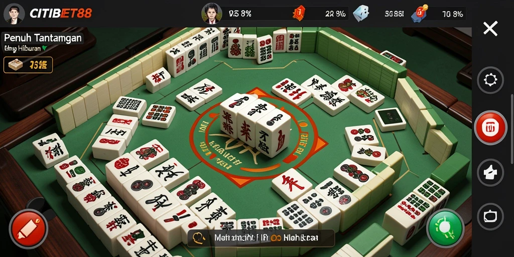 Tampilan menarik dari gameplay Mahjong di CITIBET88.