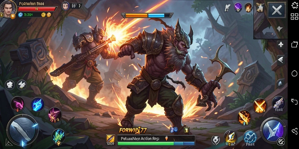 Tampilan gameplay mendebarkan di dunia FORWIN77 yang penuh aksi.