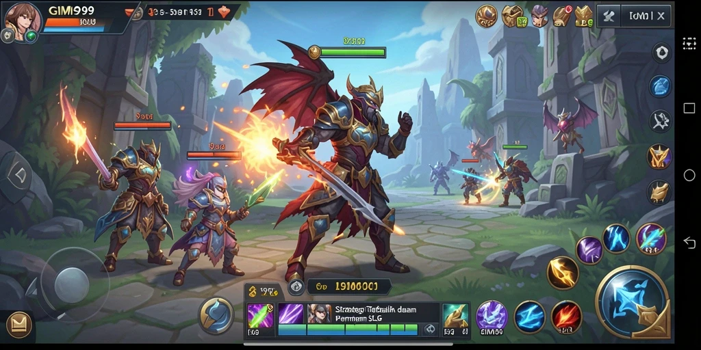 Screenshot gameplay GIM999 menampilkan aksi strategis yang mendebarkan.