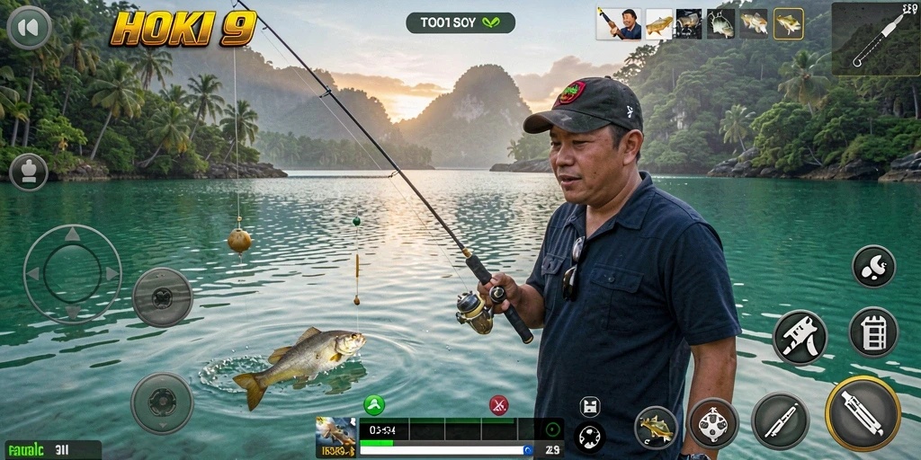 Screenshot HOKI9 menampilkan gameplay memancing yang seru dan menantang.