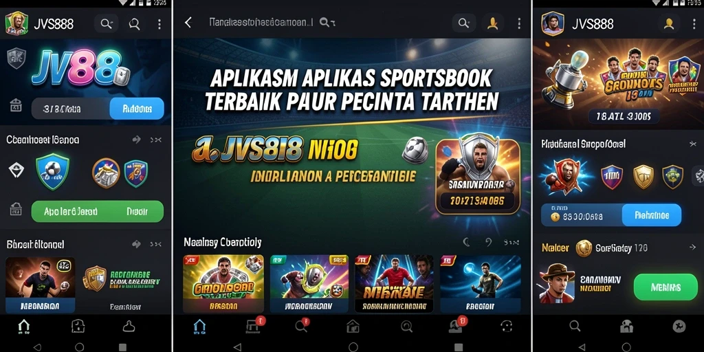 Screenshot utama JVS88 menunjukkan tampilan antarmuka taruhan yang modern dan dinamis.