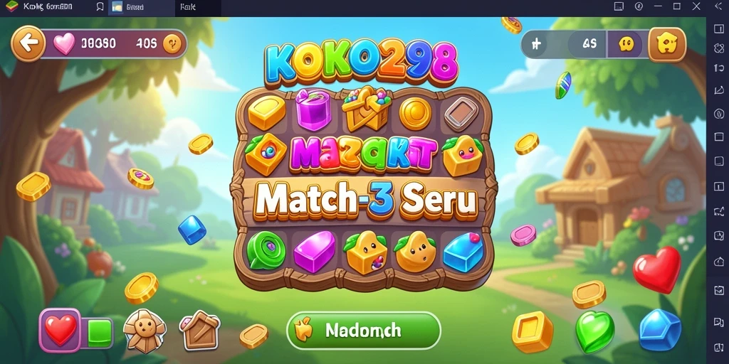 Tangkapan layar gameplay KOKO288 yang menampilkan keseruan mencocokkan item.