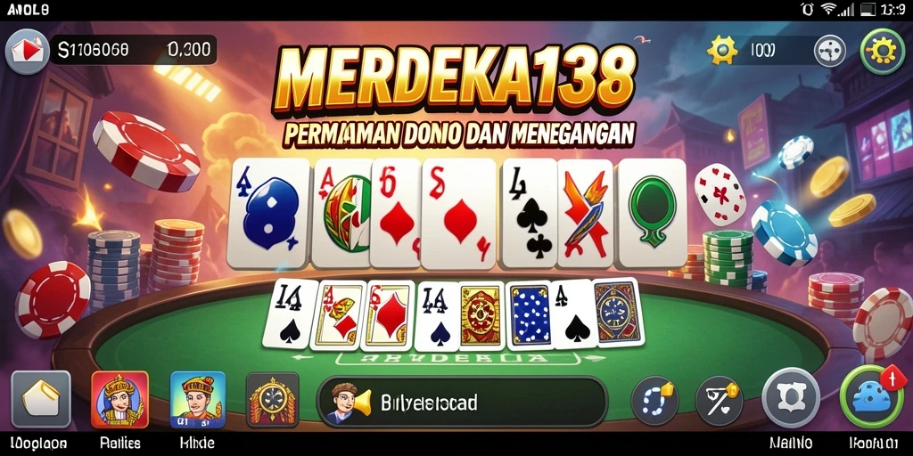 Gameplay seru dari MERDEKA138 dengan teman-teman di layar.