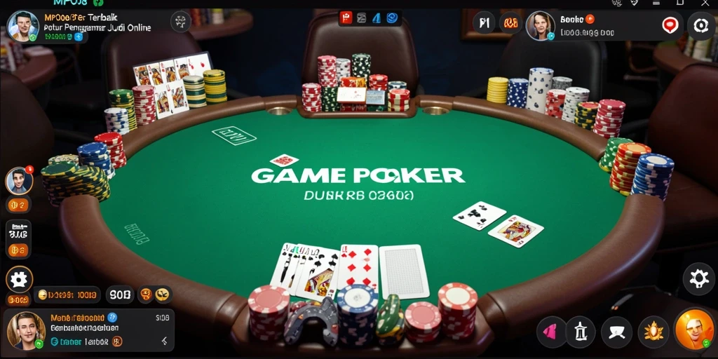 Tampilan permainan poker yang seru dan menegangkan.