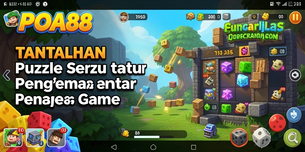 Screenshot utama POA88 dengan berbagai teka-teki Puzzle yang menantang.