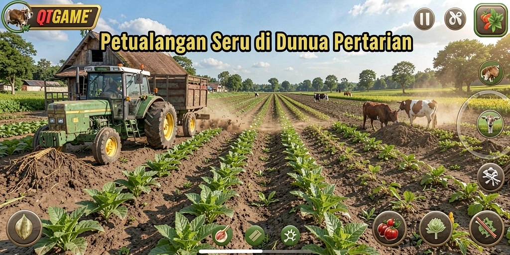 Tangkap momen seru saat bertani di QTGAME dengan grafis menawan.