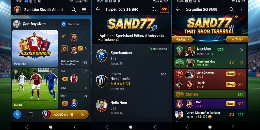 Tampilan menarik dari gameplay taruhan Sportsbook di SAND77.