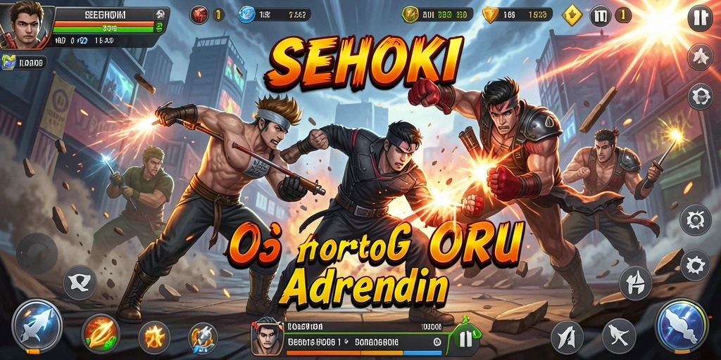 Gameplay menegangkan SEHOKI dengan karakter kuat bertarung.