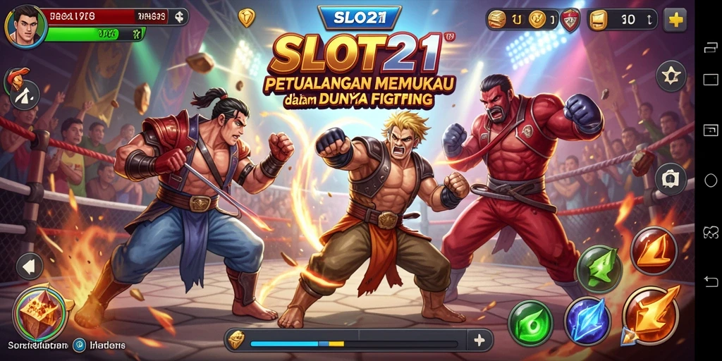 Tampilan gameplay SLOT21 yang mendebarkan dalam pertarungan Fighting.