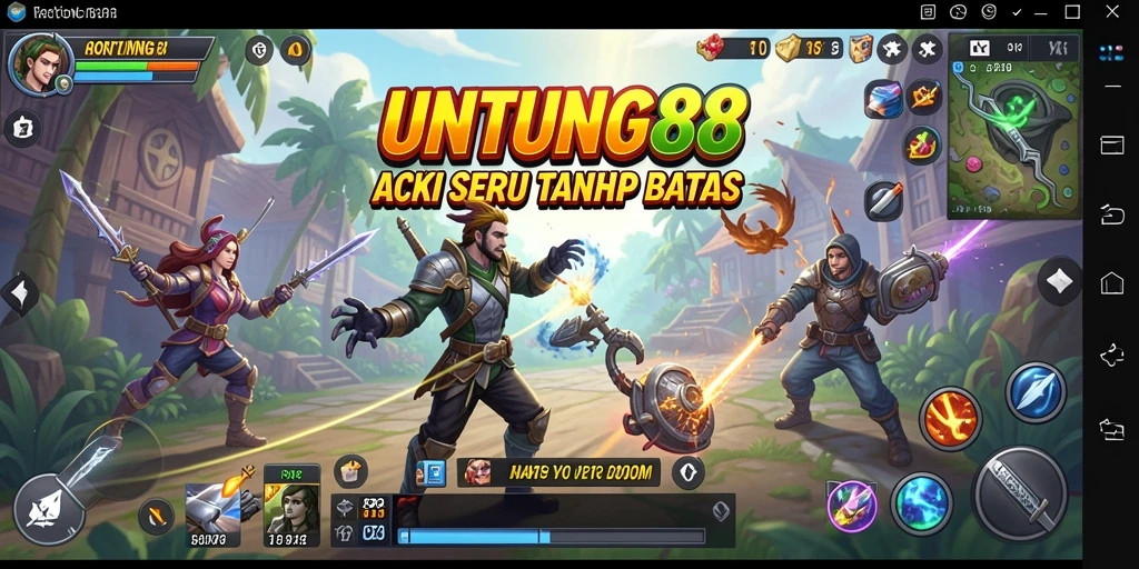 Tangkapan layar utama UNTUNG88 menampilkan aksi pertempuran seru dan grafis mendetail.