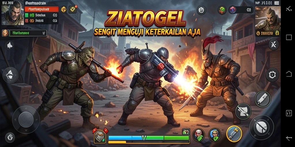Tampilan gameplay ZIATOGEL yang menarik dalam pertarungan Fighting.
